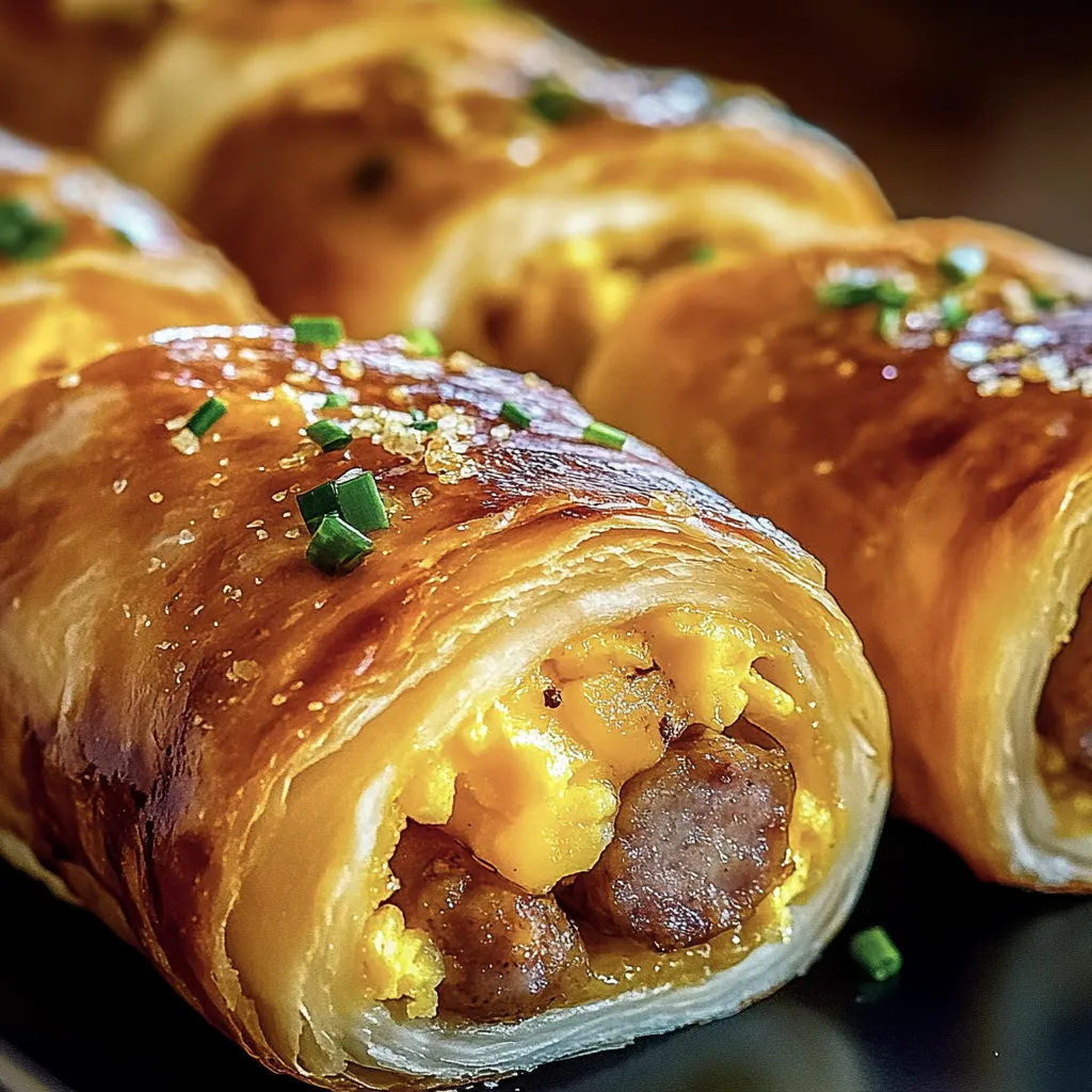 The Best Sausage, Egg and Cheese Breakfast Roll-Ups