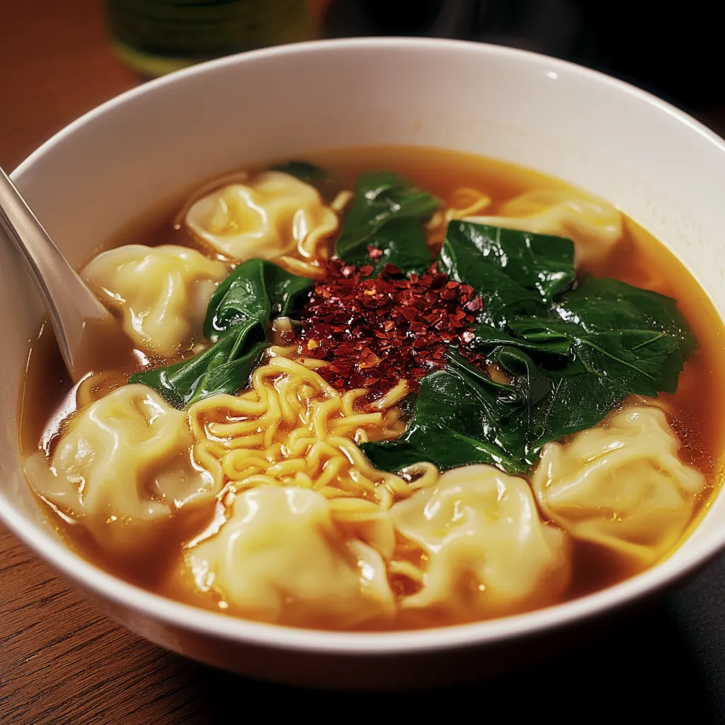 Homemade Wonton Noodle Soup