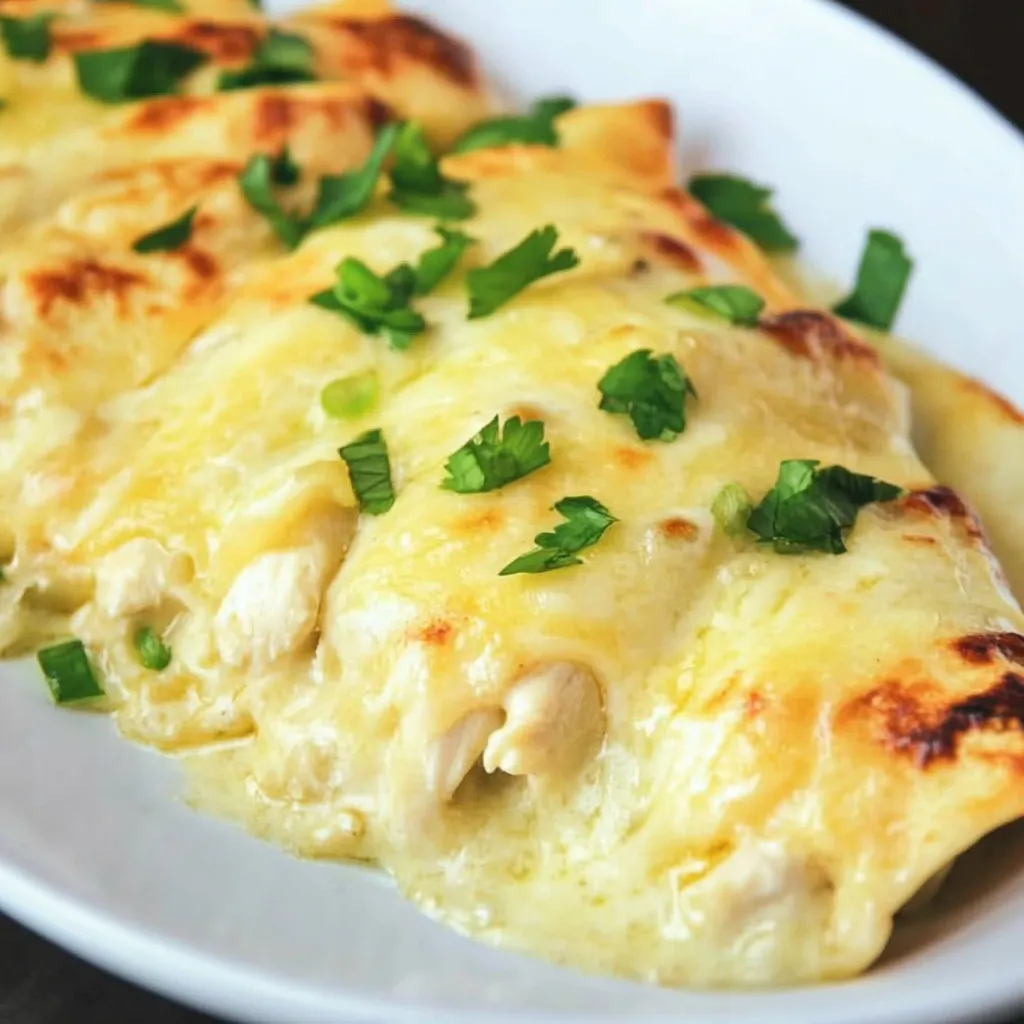 Easy White Chicken Enchiladas