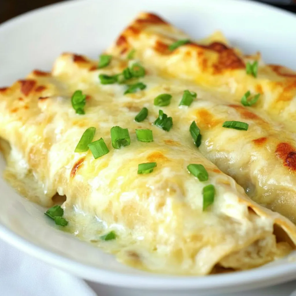 Homemade White Chicken Enchiladas Recipe