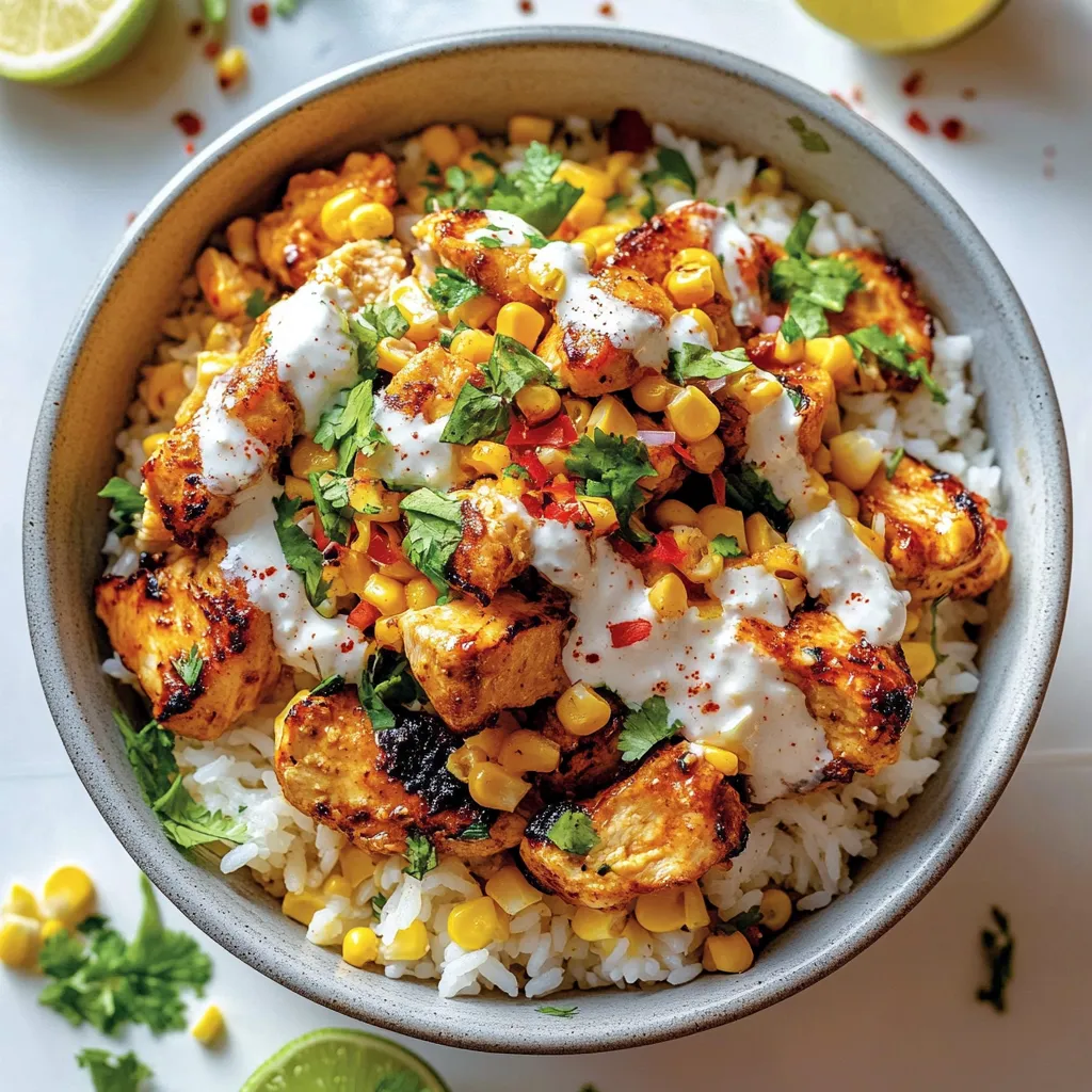 Street Corn Chicken Rice Bowl