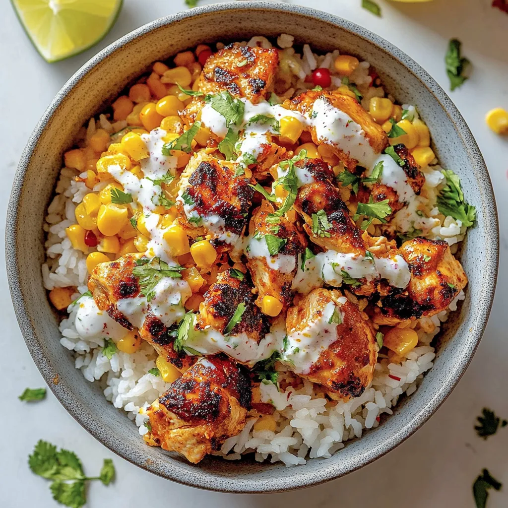 Delicious Street Corn Chicken Rice Bowl Recipe