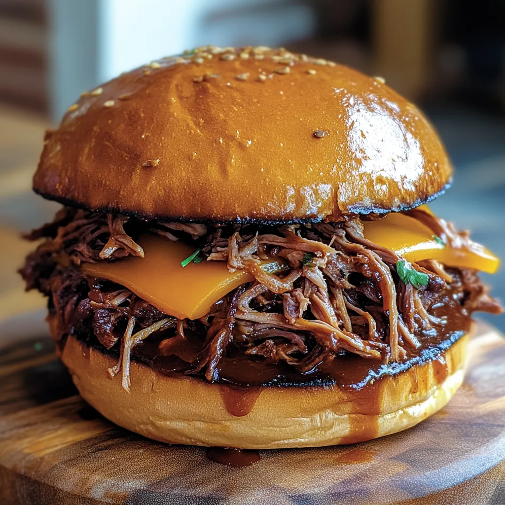 Easy Pulled Beef Sandwich