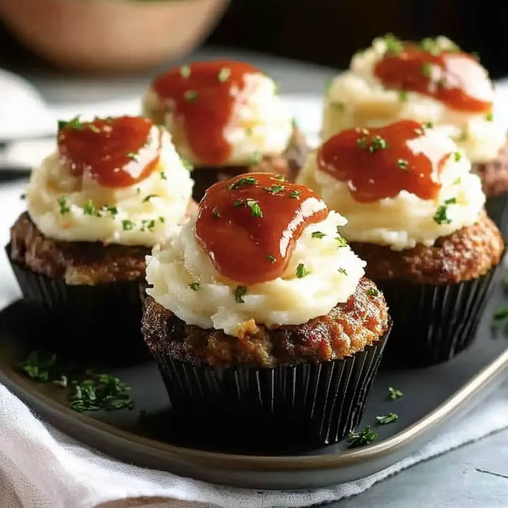 Meatloaf Cupcakes With Mashed Potato