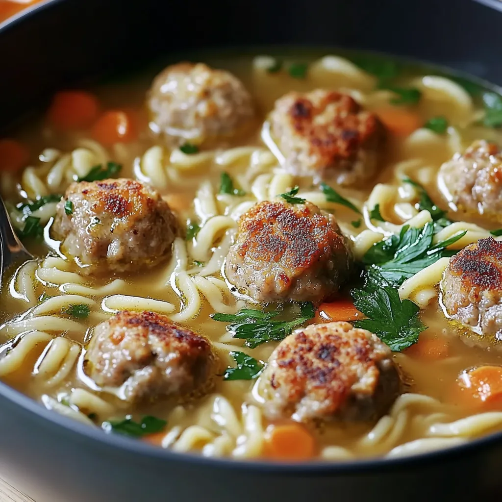 Homemade Meatball Soup Recipe