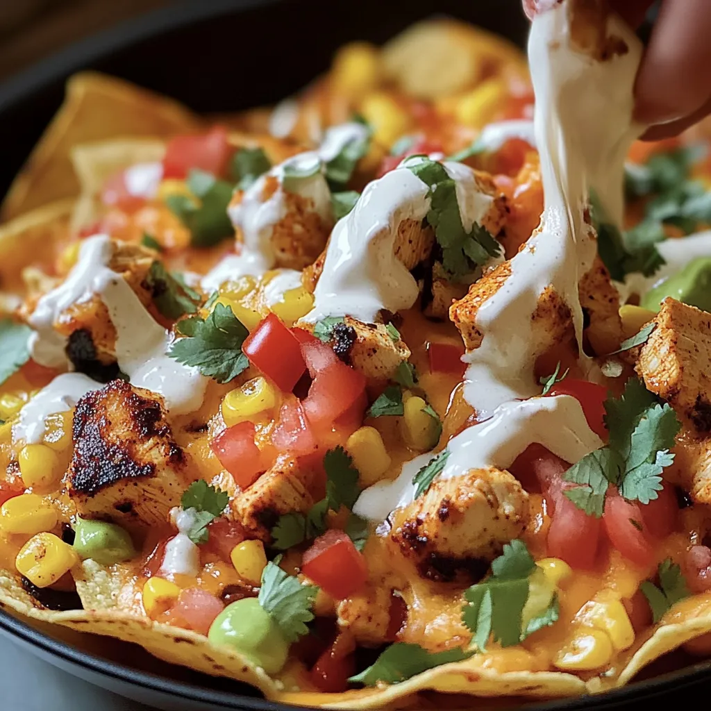 Easy Spicy Cheesy Blackened Chicken Nachos