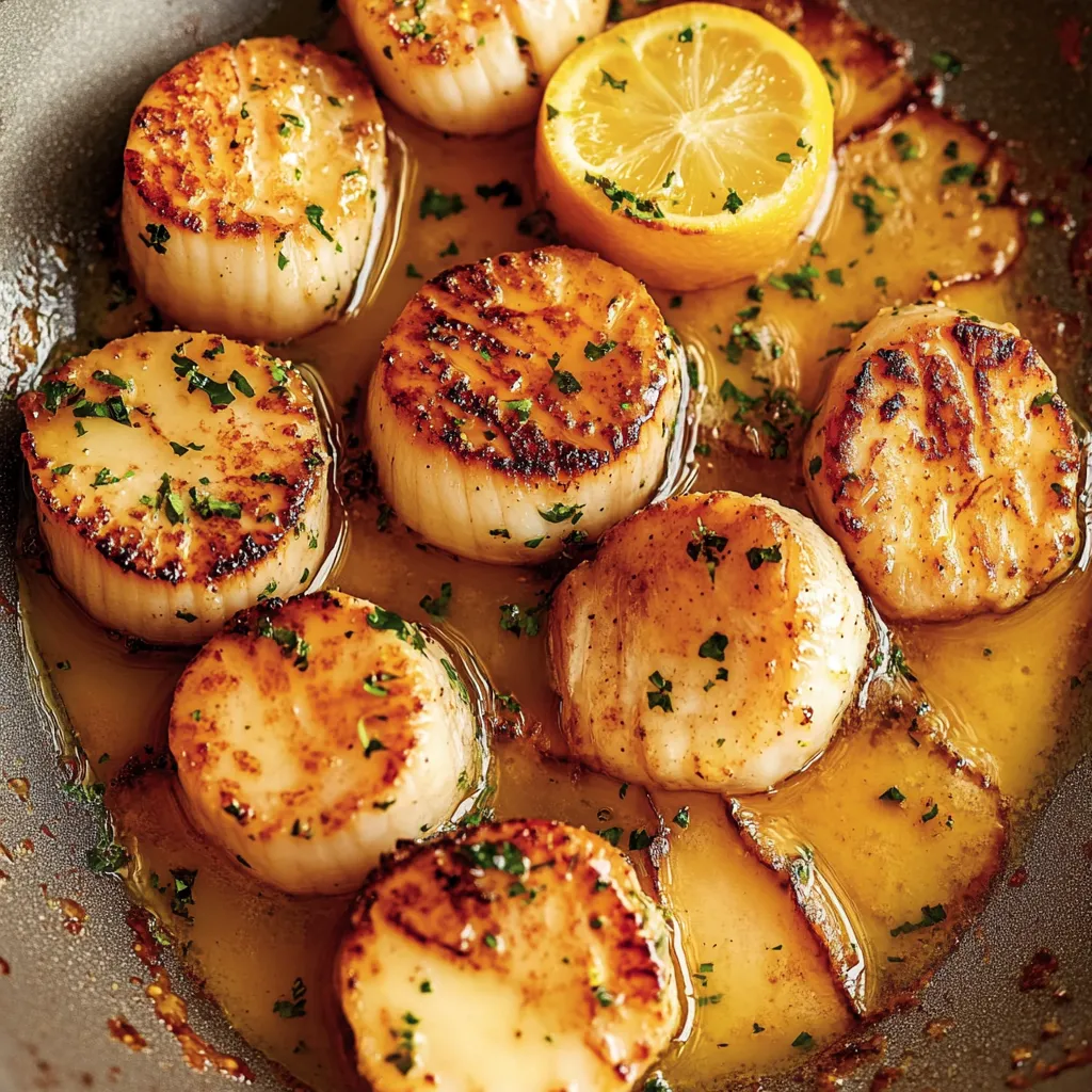 Delicious Lemon Butter Scallops