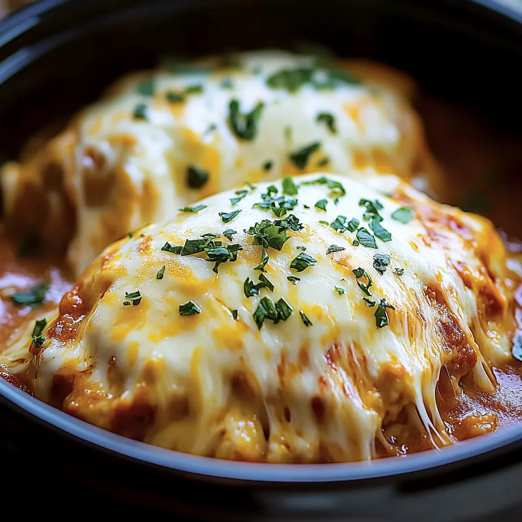 Easy Slow Cooker Cheesy Mozzarella Chicken Recipe