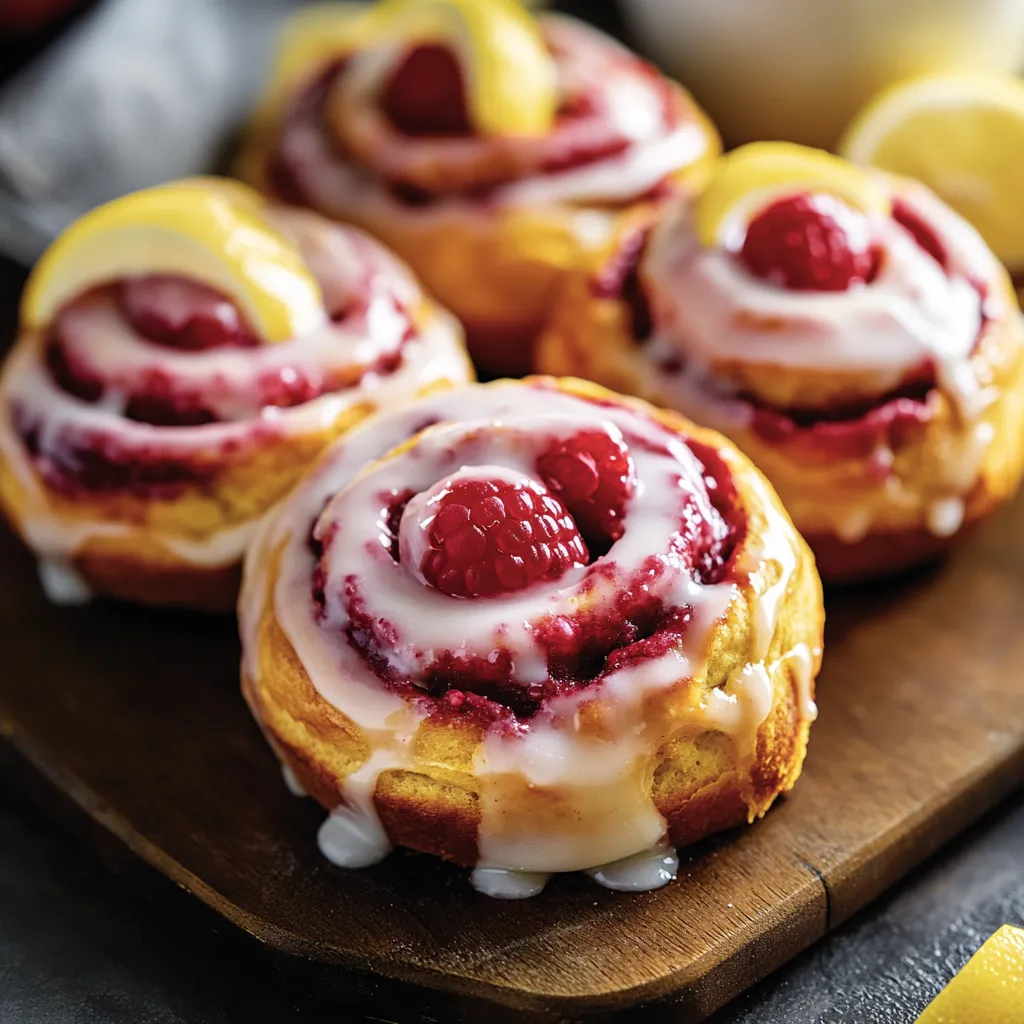 Easy Raspberry Cinnamon Rolls with Lemon Glaze Recipe