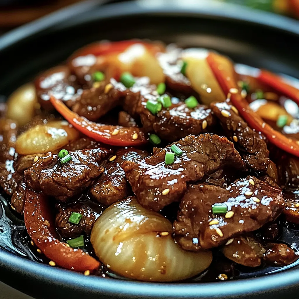 Homemade Chinese Pepper Steak with Onions Recipe