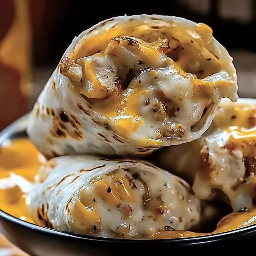 Easy Cheesy Garlic Chicken Wraps Recipe