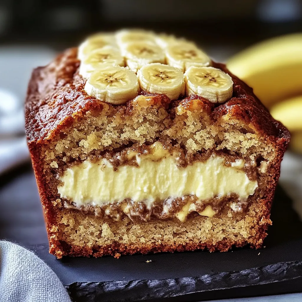 Cream Cheese-Filled Banana Bread