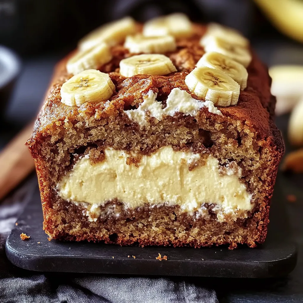 Easy Cream Cheese-Filled Banana Bread