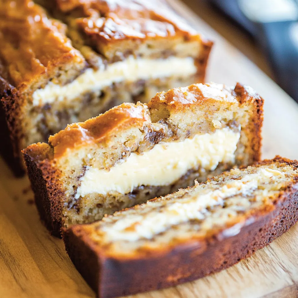 Homemade Cream Cheese-Filled Banana Bread Recipe