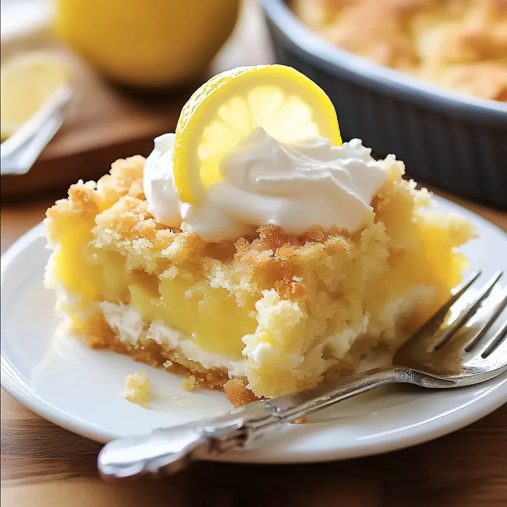 Homemade Lemon Cream Cheese Dump Cake Recipe