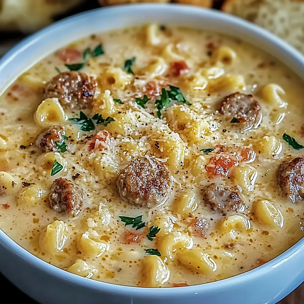 Easy Creamy Parmesan Italian Sausage Italian Soup