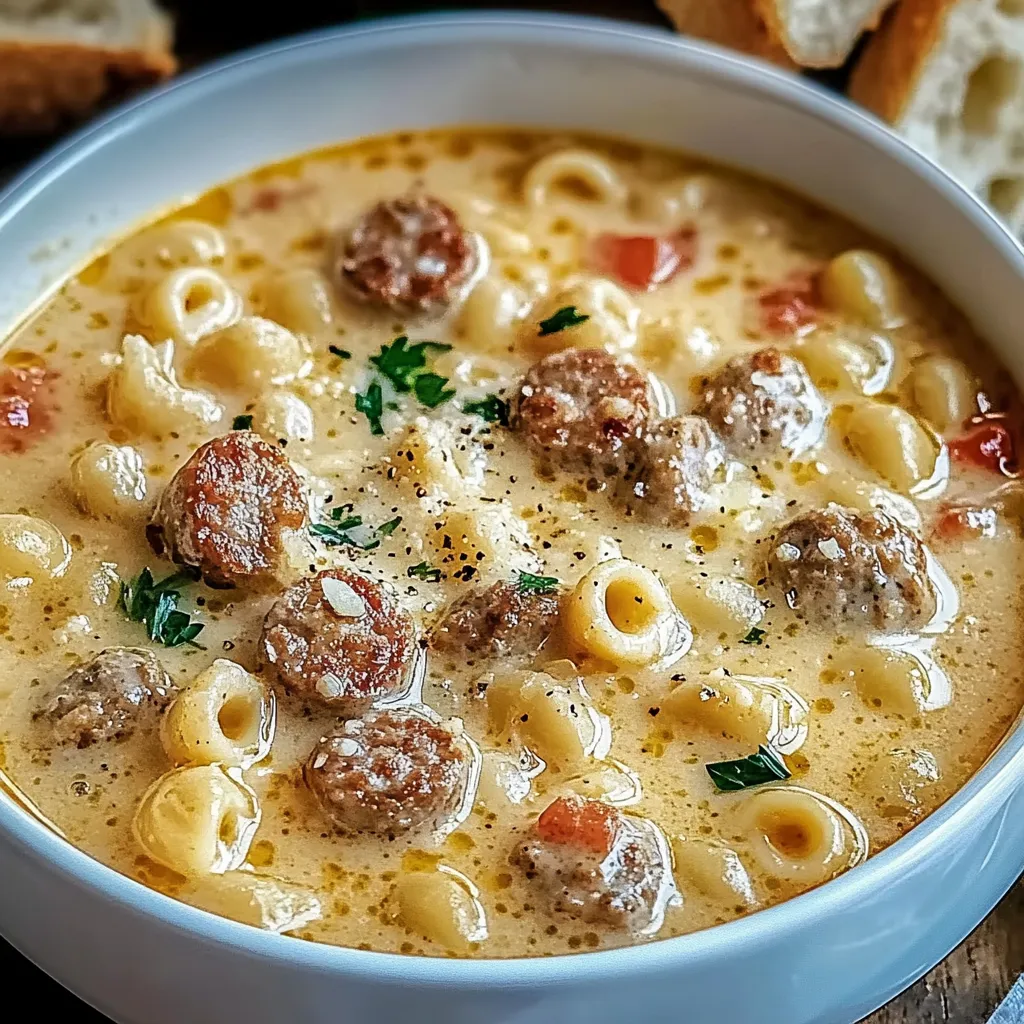 Homemade Creamy Parmesan Italian Sausage Italian Soup Recipe