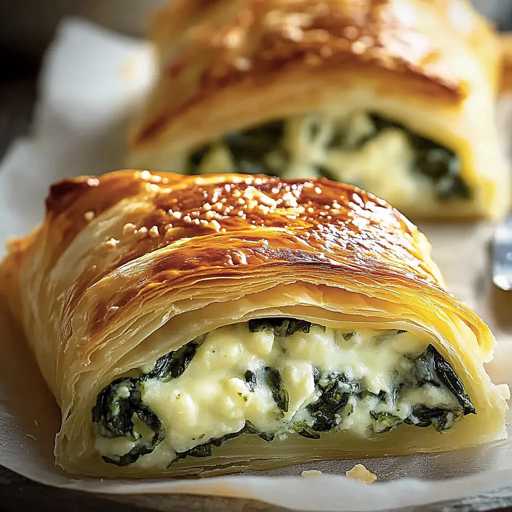 Cheese and Spinach Stuffed Pastry