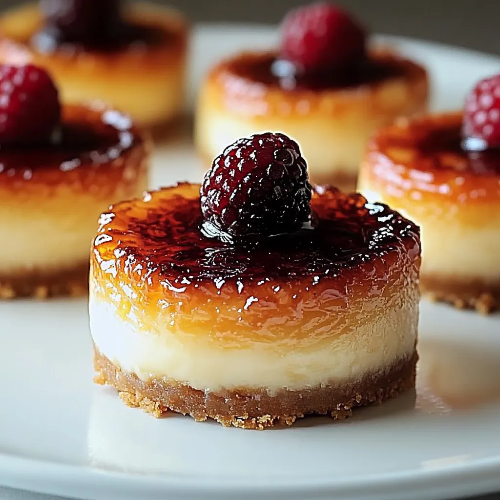 Homemade Mini Creme Brûlée Cheesecakes