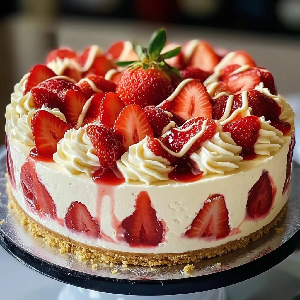 Strawberry White Chocolate Cheesecake