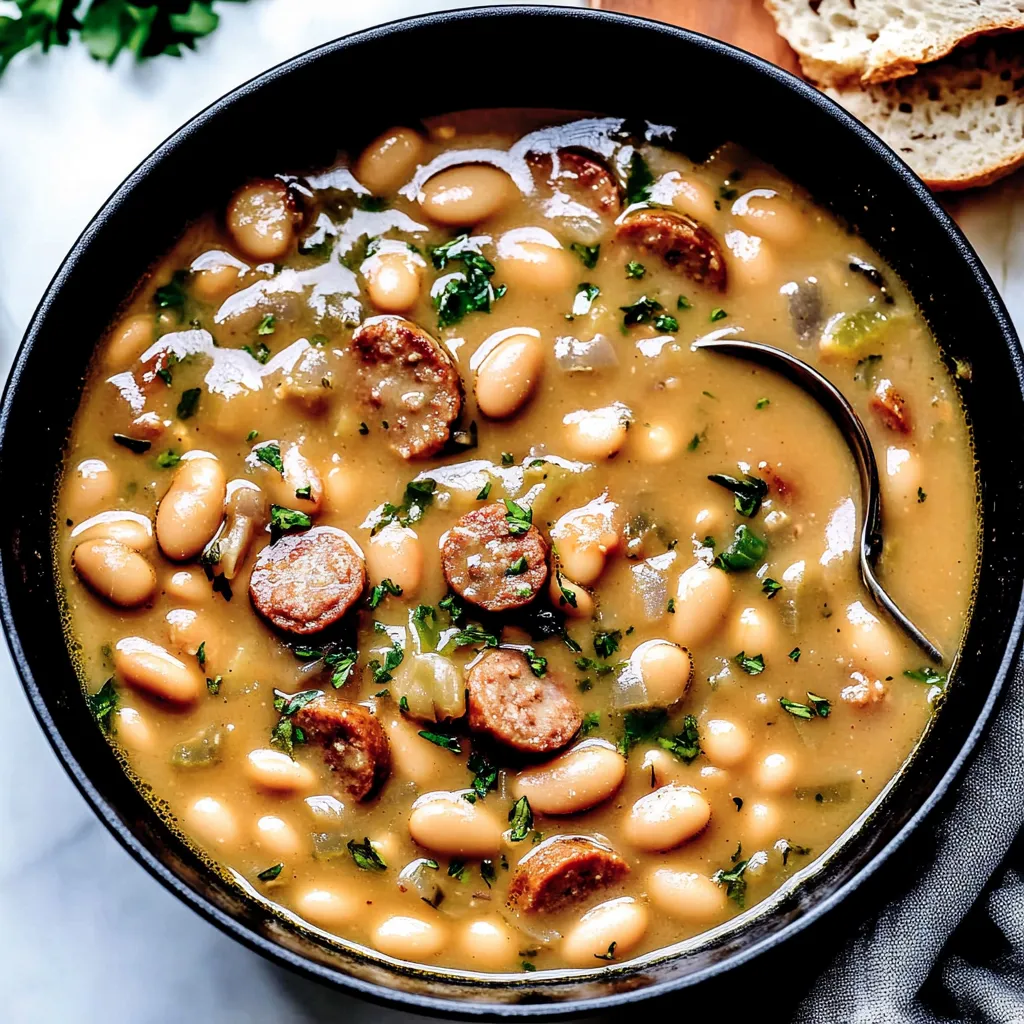 Creamy Bean Soup with Sausage