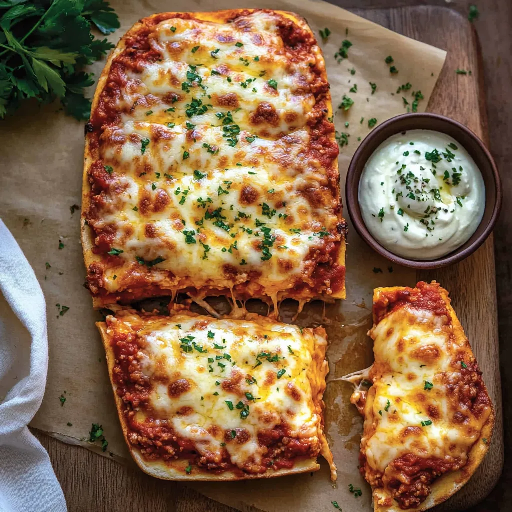 Easy Lasagna Garlic Bread