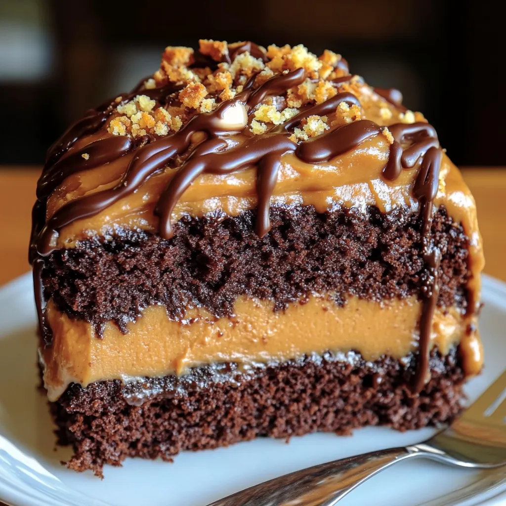 Delicious Chocolate Caramel Toffee Crunch Cake