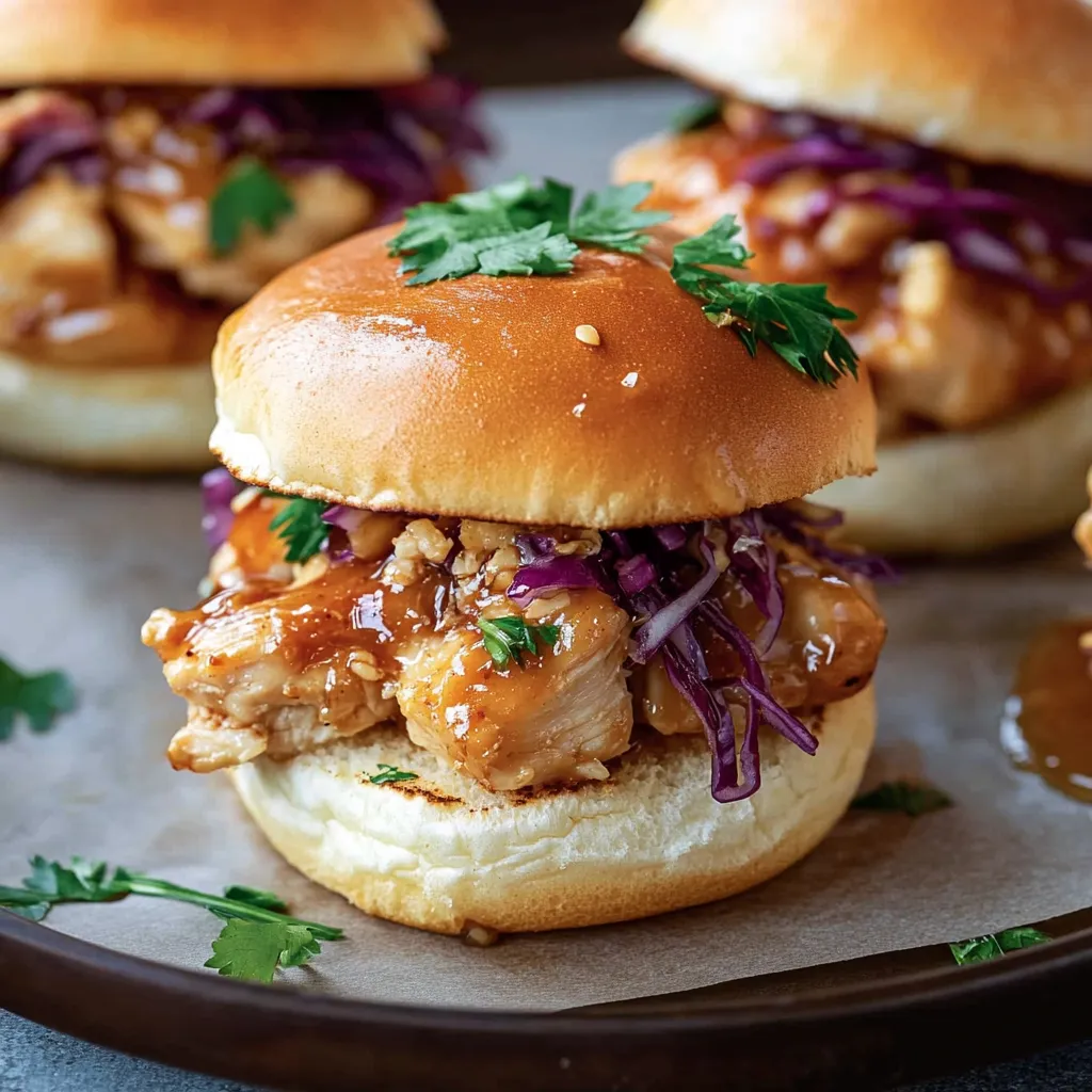 Homemade Honey Garlic Chicken Sliders Recipe