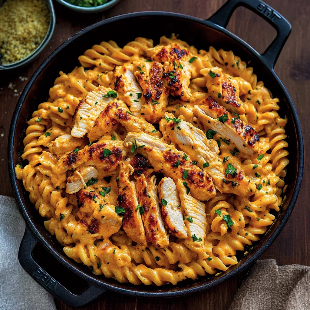 Easy Creamy Buffalo Chicken Pasta Recipe