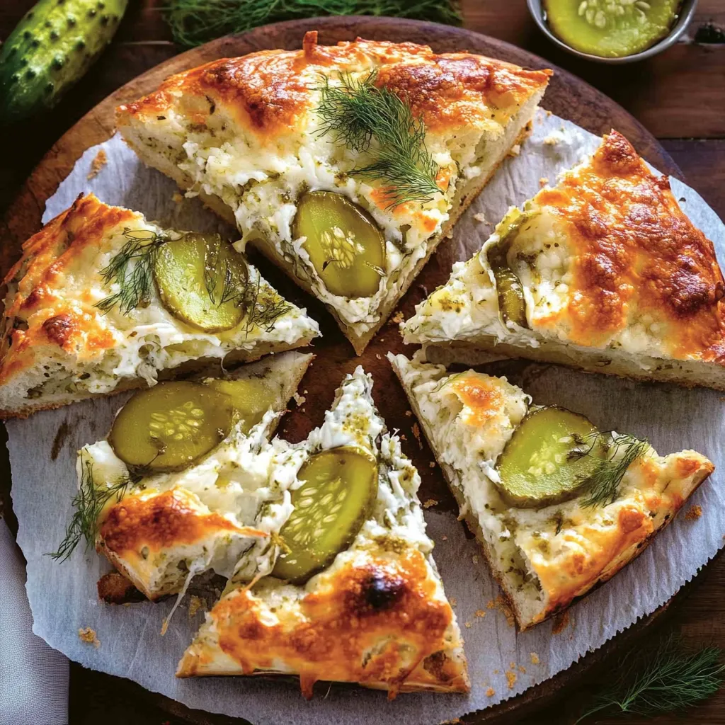 Easy Dill Pickle Focaccia Bread