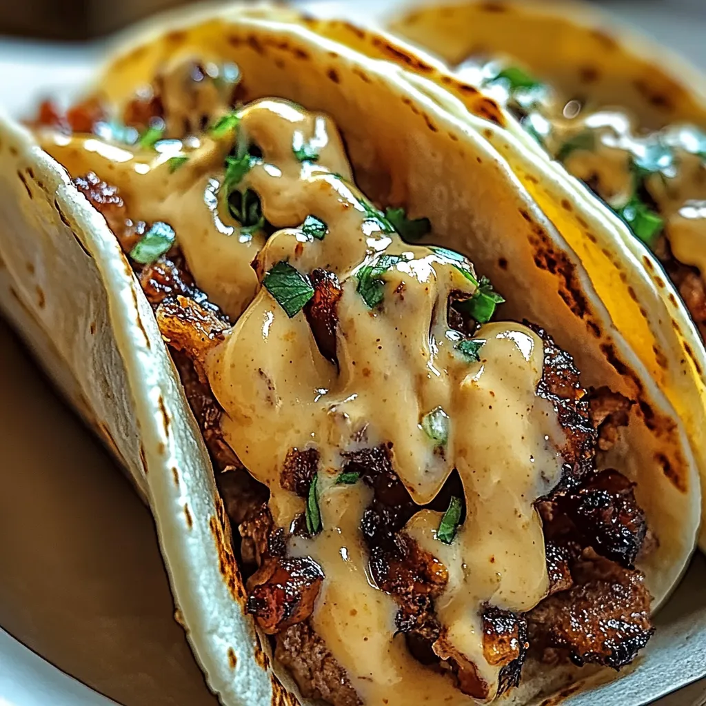 Delicious Garlic Butter Honey BBQ Beef Tacos Recipe