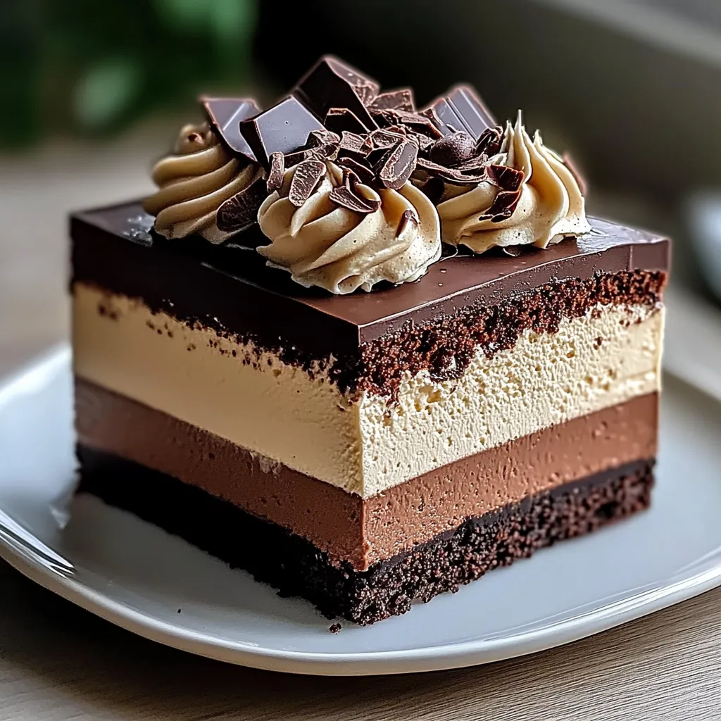 Triple Chocolate Mousse Cake Bliss