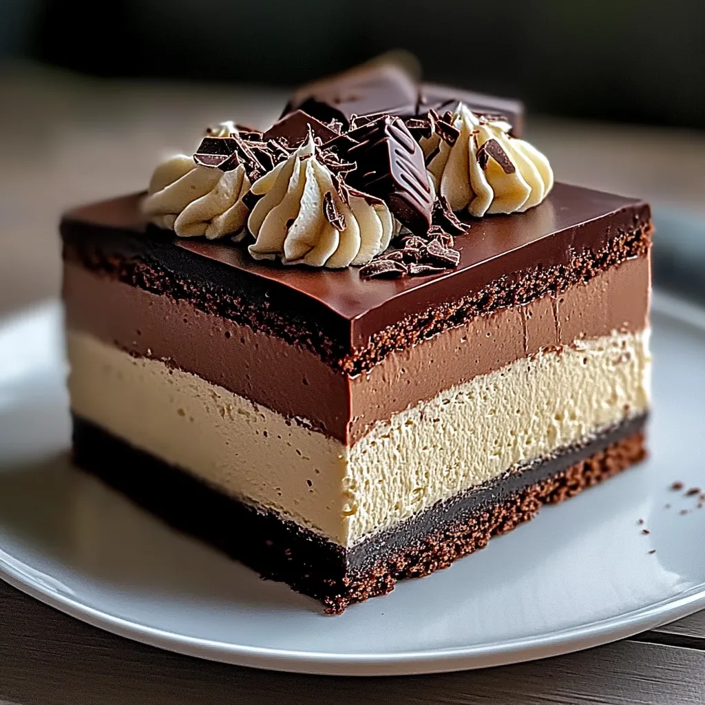 Easy Triple Chocolate Mousse Cake Bliss