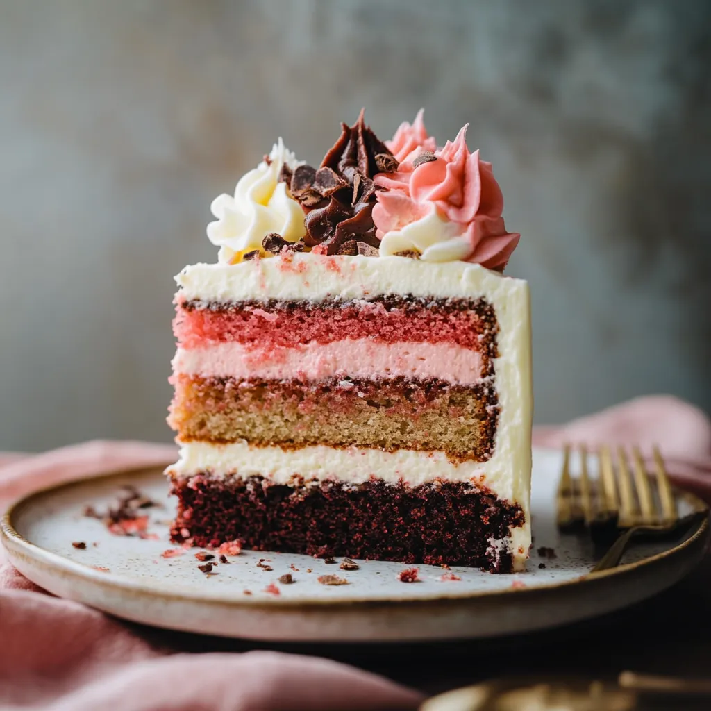 Easy Neapolitan Cake Recipe