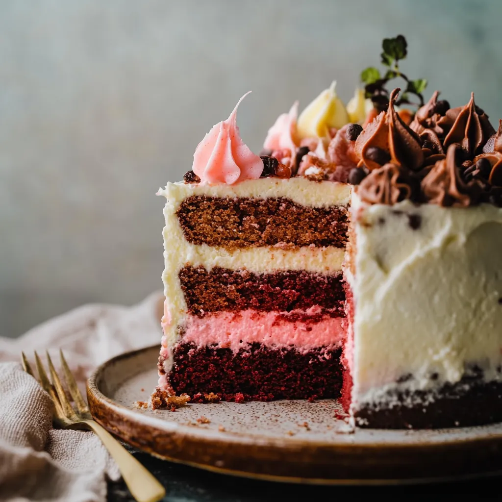 Delicious Neapolitan Cake