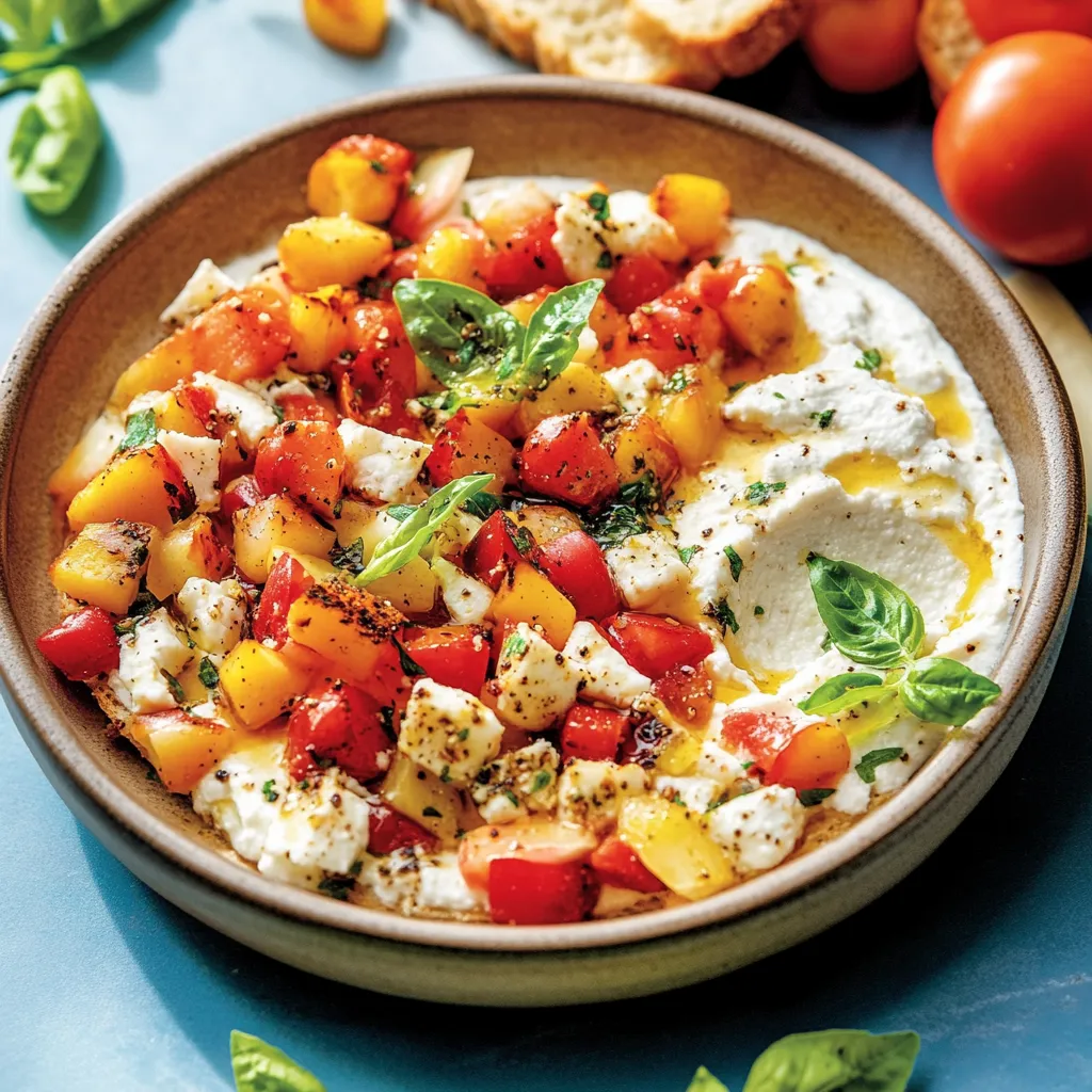 Whipped Feta Bruschetta Dip