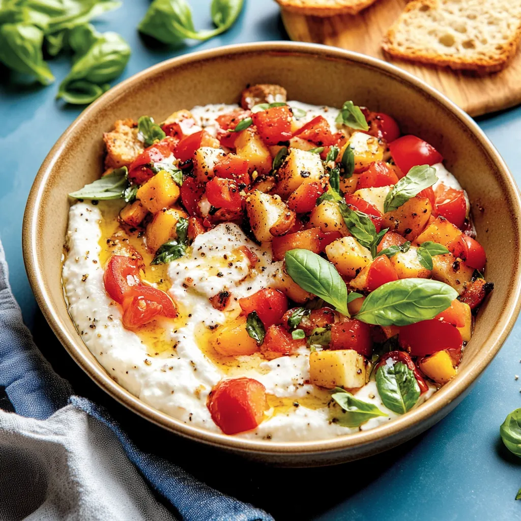 Easy Whipped Feta Bruschetta Dip