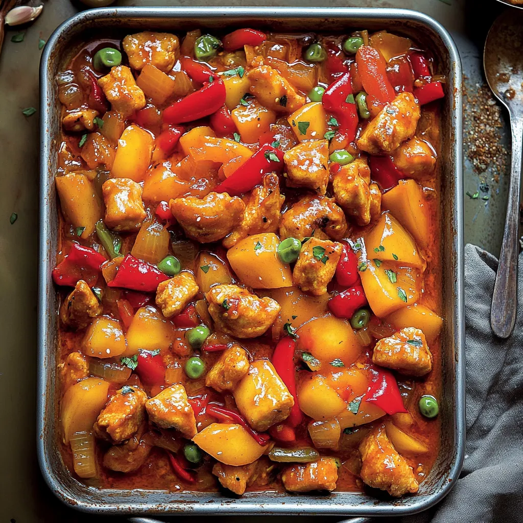 Easy Sheet Pan Sweet and Sour Chicken Recipe