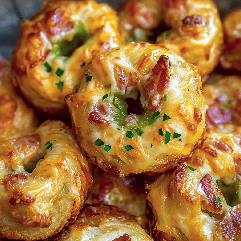 Delicious Cheesy Bacon Jalapeno Twists with Garlic Butter Recipe