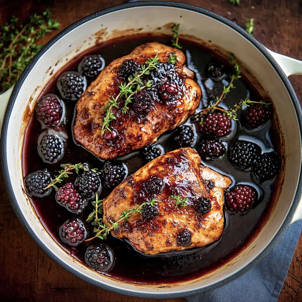 Easy Bourbon Blackberry Chicken Recipe