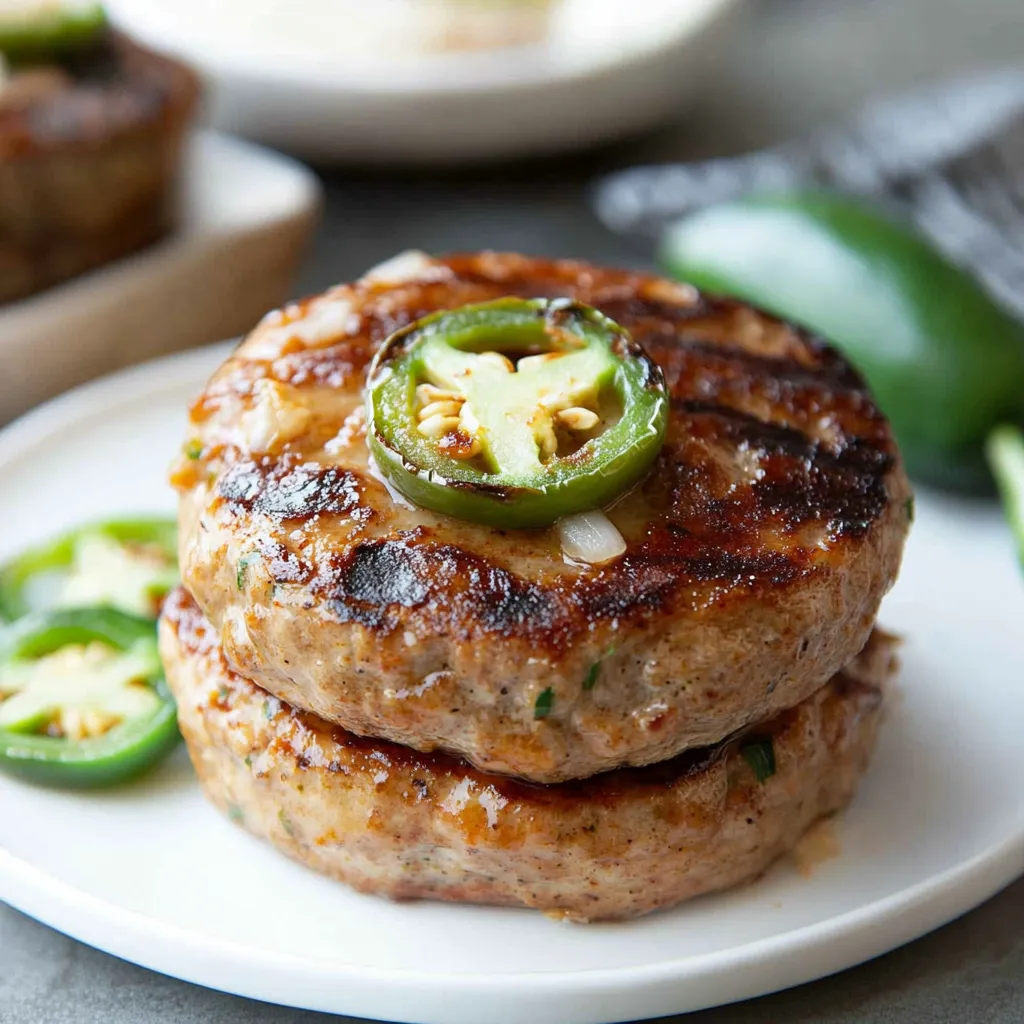 Jalapeno Popper Turkey Burgers