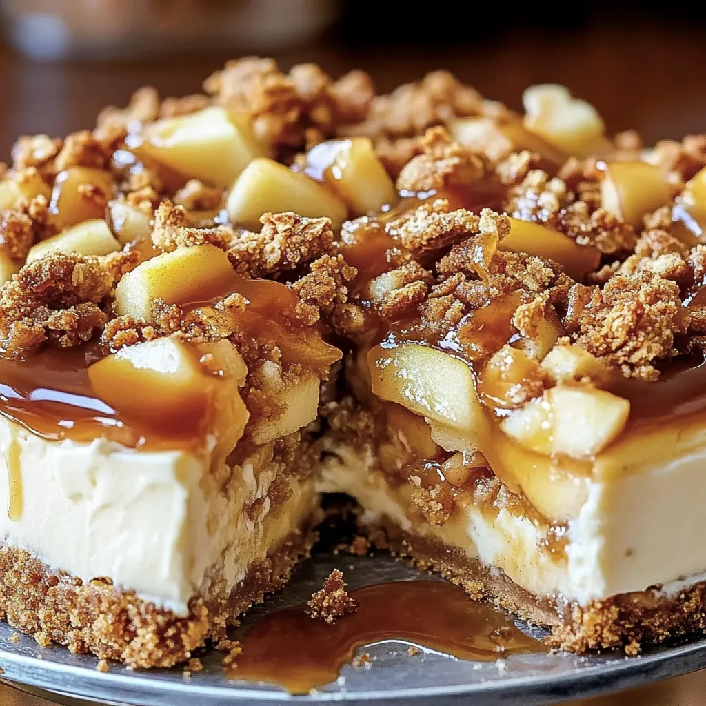 Delicious Apple Crisp Cheesecake