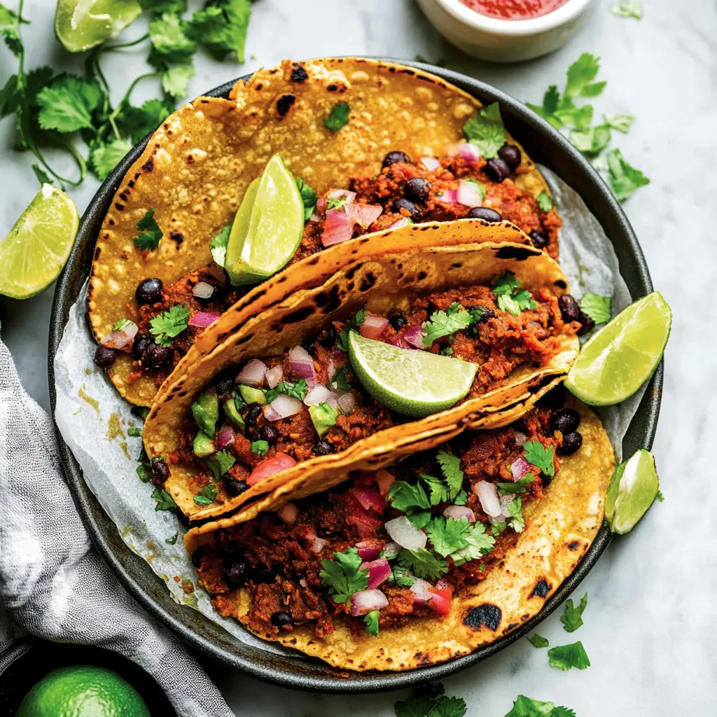 Easy Crispy Sheet Pan Black Bean Tacos (Vegetarian) Recipe