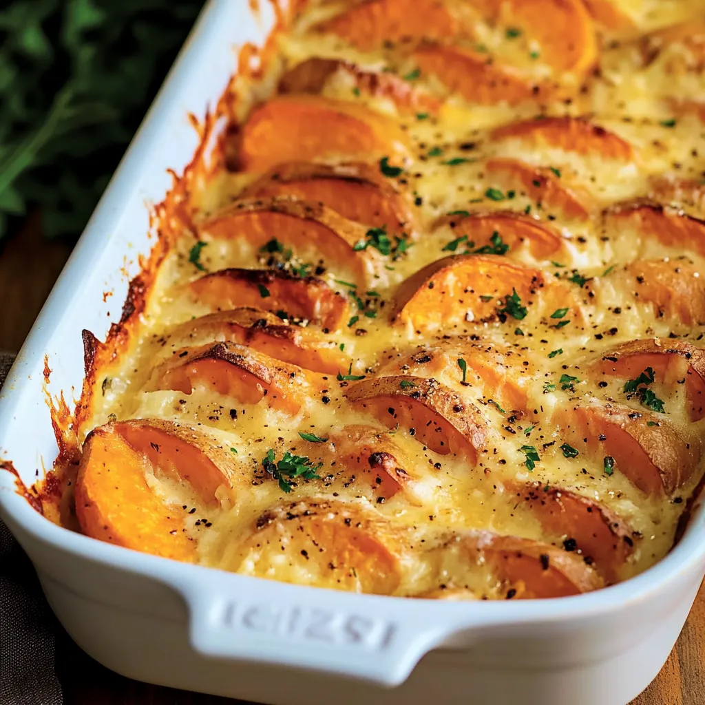 Easy Scalloped Sweet Potatoes