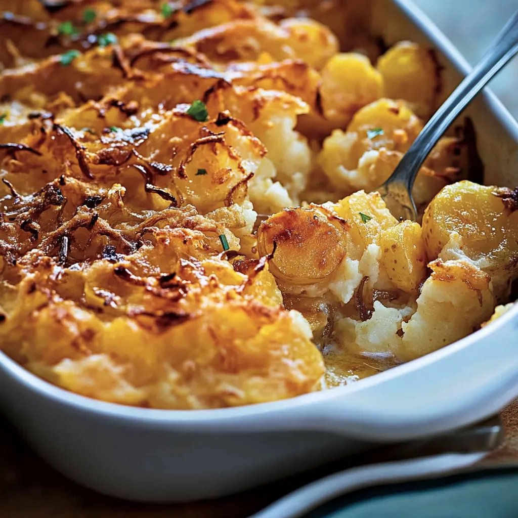 Homemade French Onion Funeral Potatoes