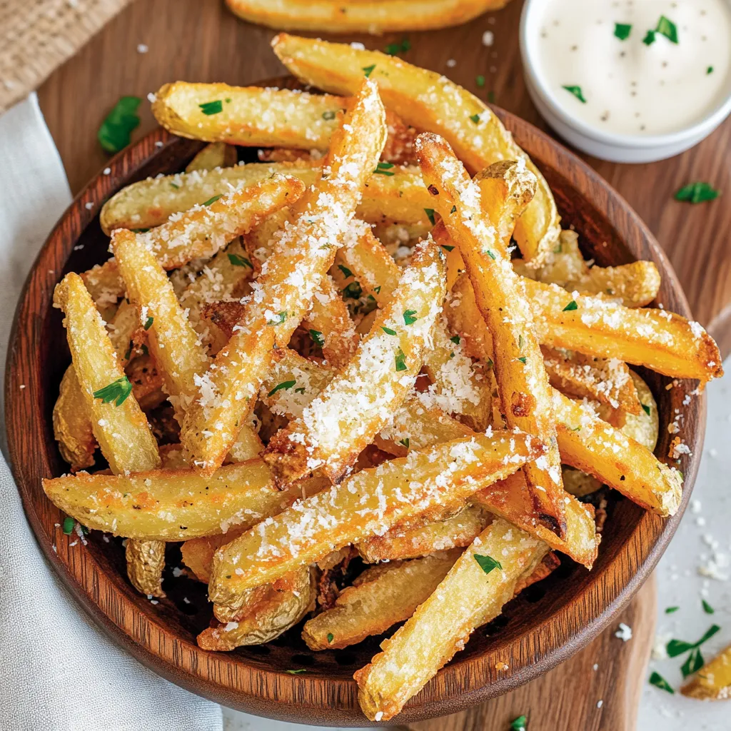 Air Fryer Garlic Parmesan Fries