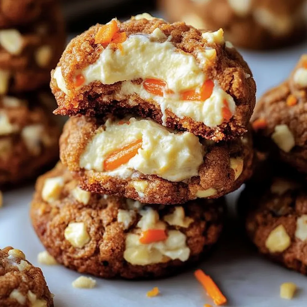 Delicious Cream Cheese-Stuffed Carrot Cake Cookies