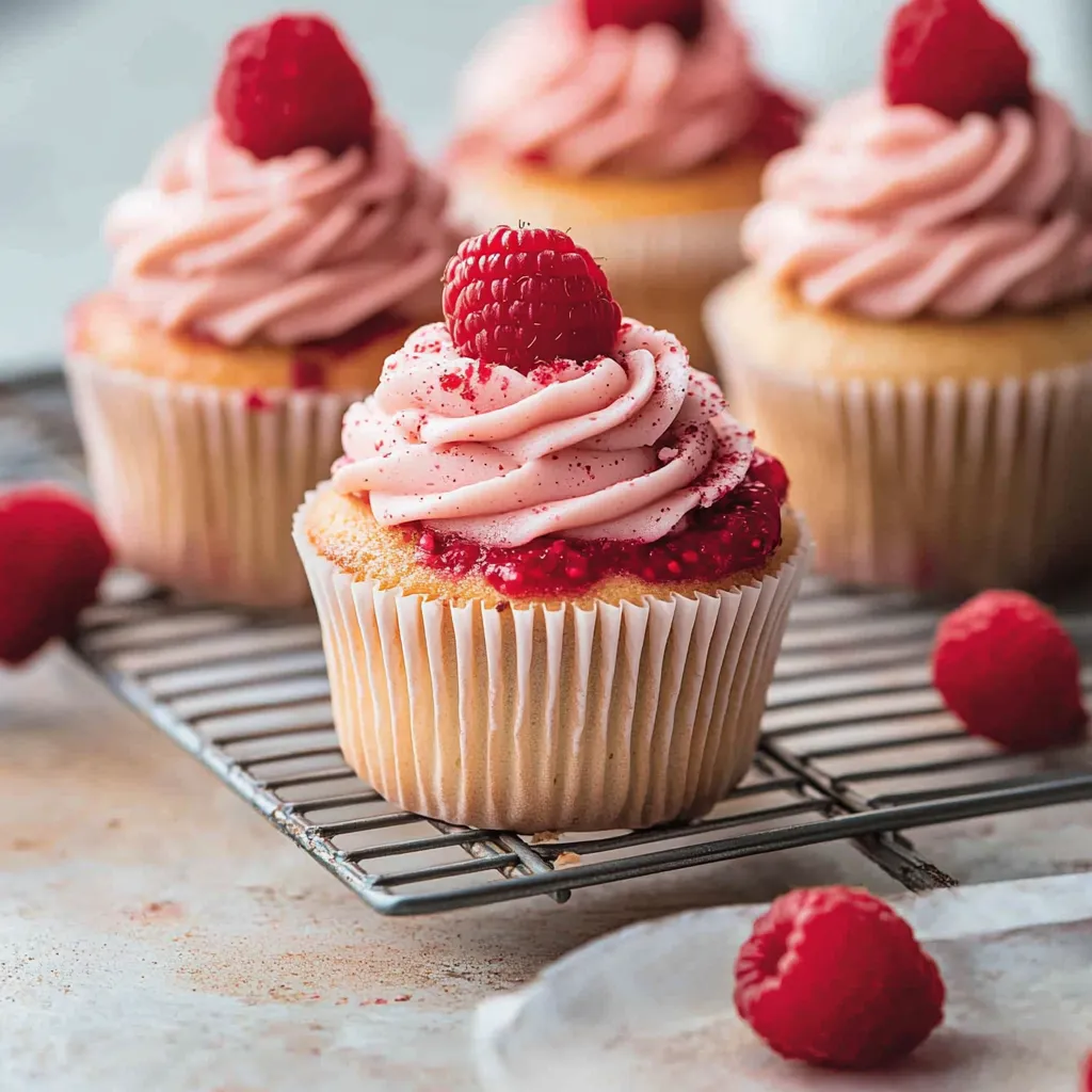 Raspberry Filled Cupcakes