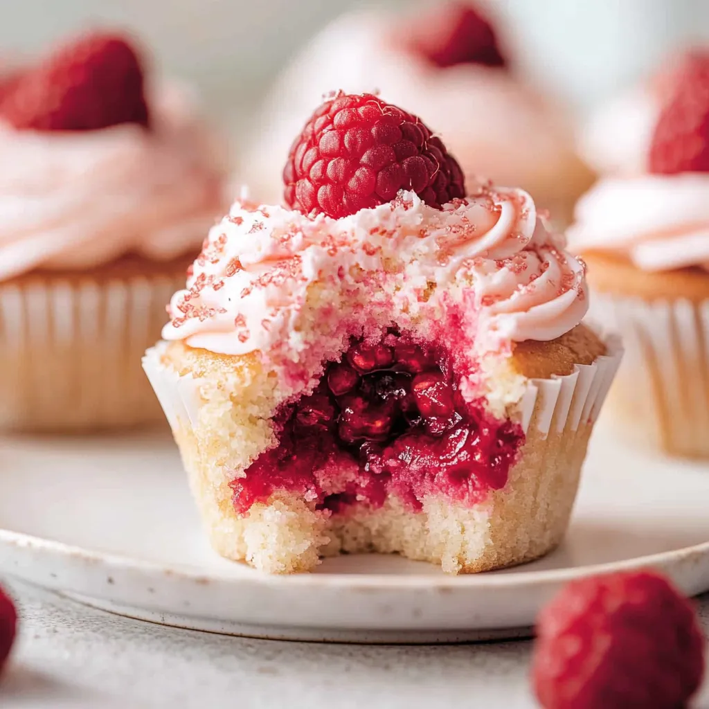 Delicious Raspberry Filled Cupcakes Recipe