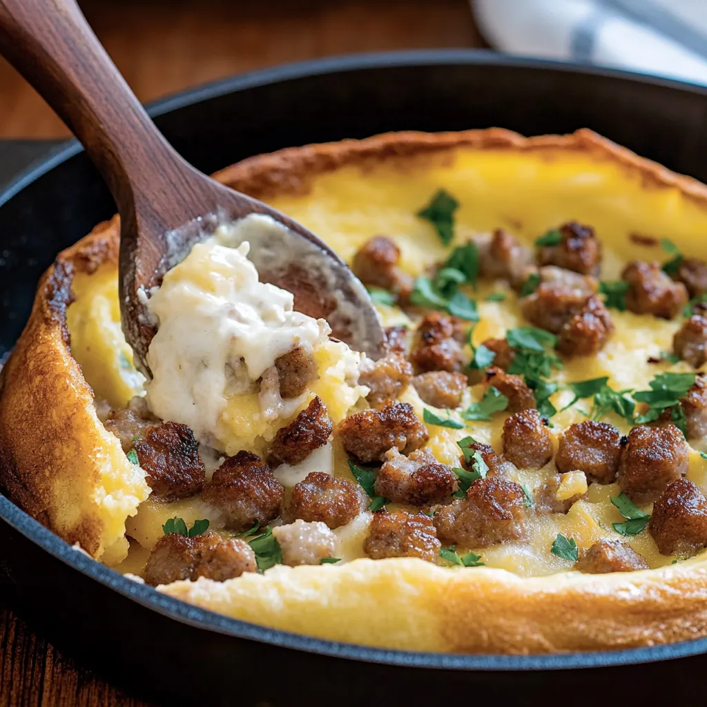 Homemade Savory Sausage Dutch Baby Recipe